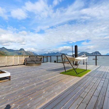 Nydelig Moderne Villa Med Fantastisk Beliggenhet. Kabelvåg Kültér fotó
